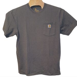 Carhartt Gray Original Fit Single Pocket Short Sleeve T-Shirt size Medium